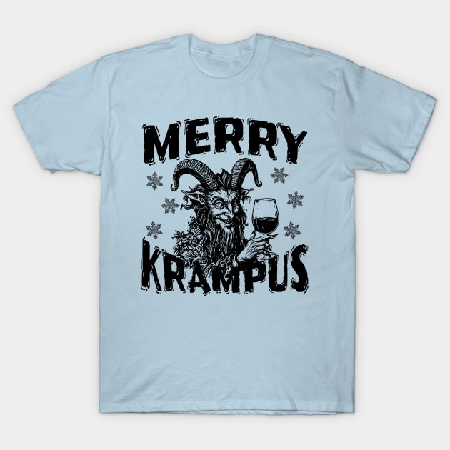 Merry Krampus T-Shirt by Ray Crimson